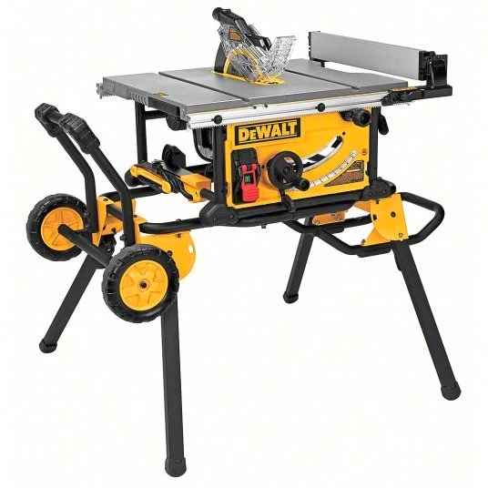 DEWALT 10-inch table saw with rolling stand for rent